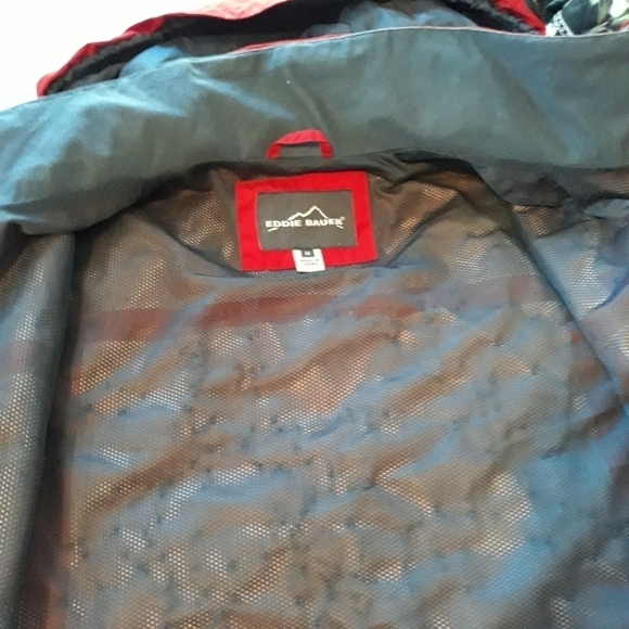 Eddie Bauer WeatherEdge Waterproof Lined Windbreaker Red Jacket Size  Me… - Picture 12 of 13